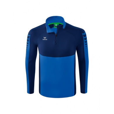 Erima Sport-Langarmshirt Six Wings Trainingstop (100% Polyester, Stehkragen, 1/2 Zip) royalblau/navyblau Jungen